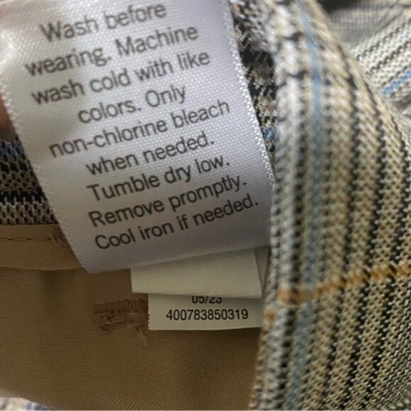 Nine‎ West Women's Plaid Straight Leg Pants Size 14 - Picture 9 of 9